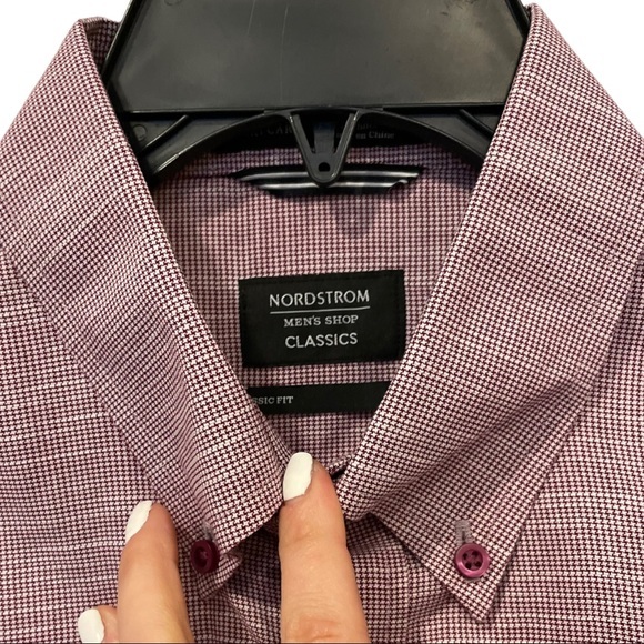 Nordstrom 'Classic' Smartcare Regular Fit Short Sleeve Button Down Cotto… - Picture 3 of 5